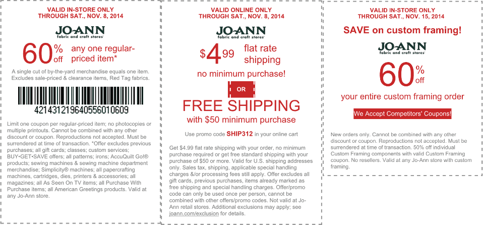 Jo-Ann Fabric Coupon March 2024 60% off a single item today at Jo-Ann Fabric