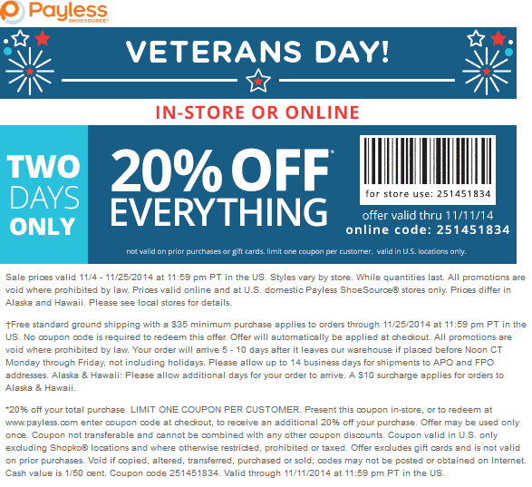 Payless coupons & promo code for [May 2024]