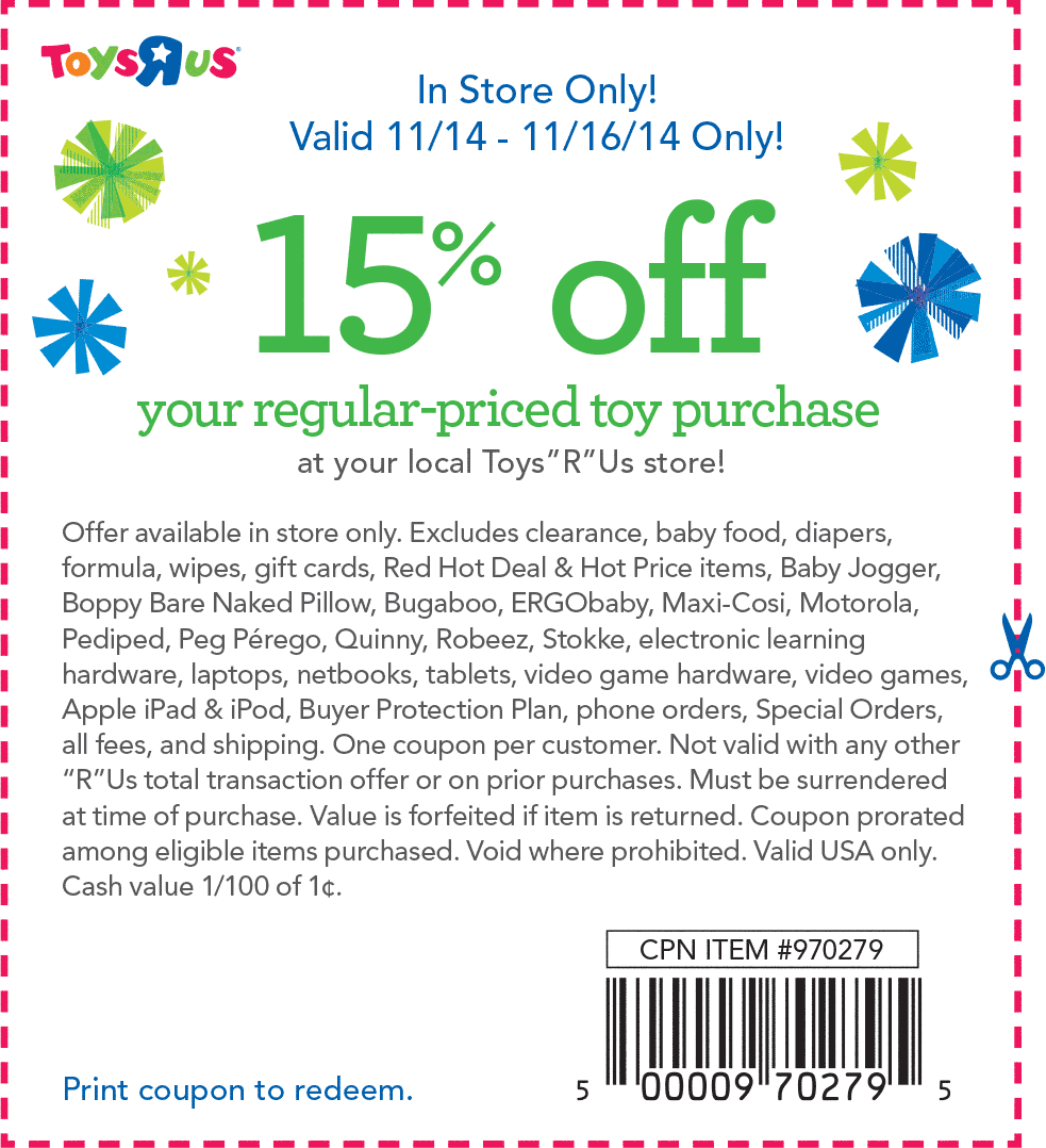 Toys R Us Coupon April 2024 15% off at Toys R Us