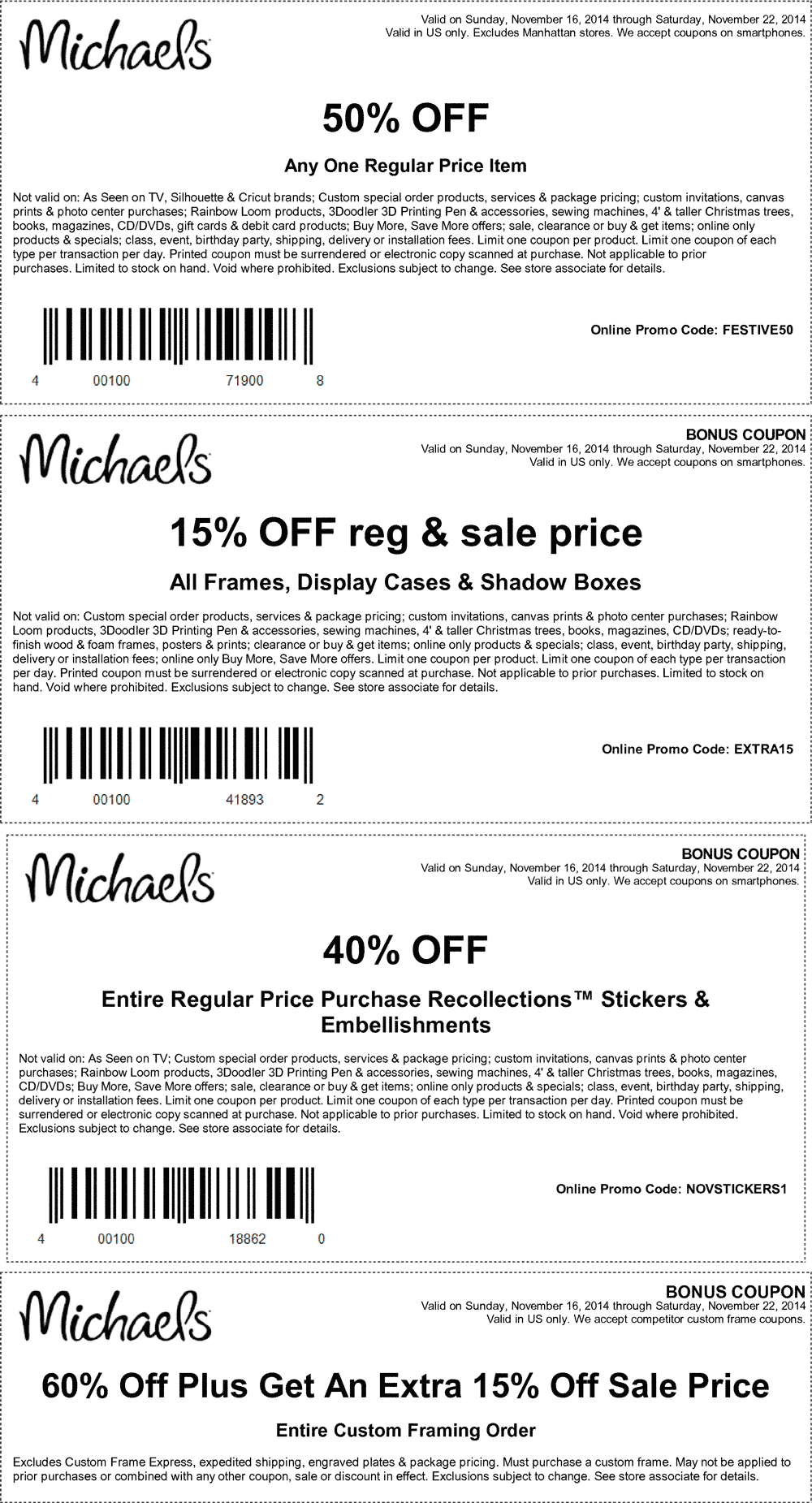 Michaels Coupon April 2024 50% off a single item & more at Michaels, or online via promo code FESTIVE50
