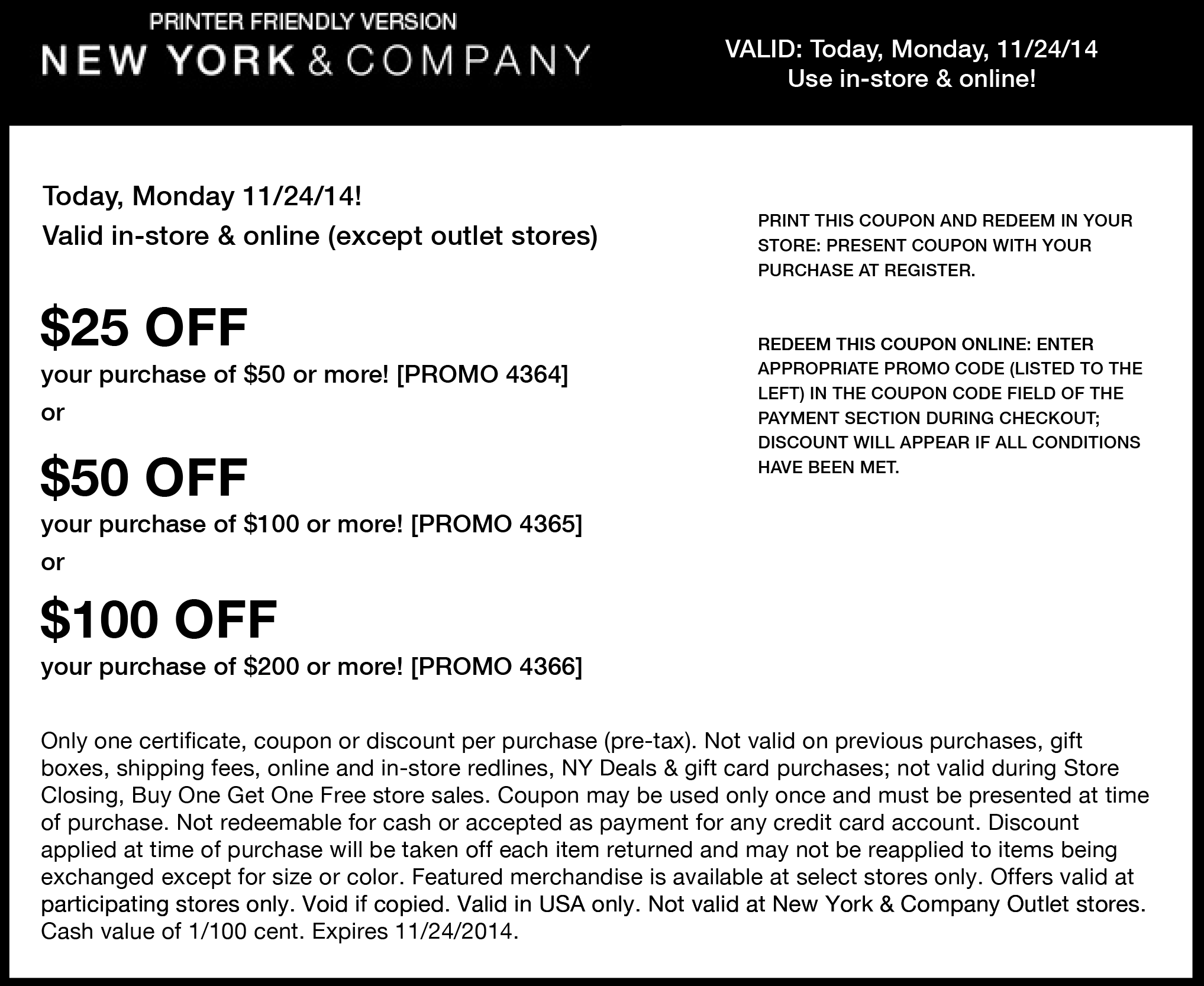 New York & Company Coupon April 2024 $25 off $50 & more today at New York & Company, or online via promo code 4364