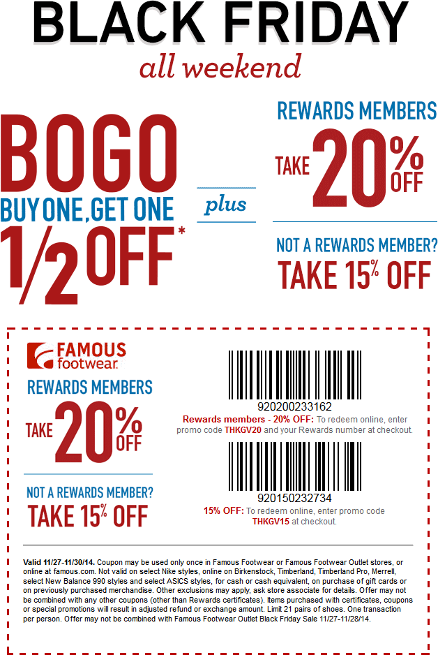 famous footwear coupon august 2019