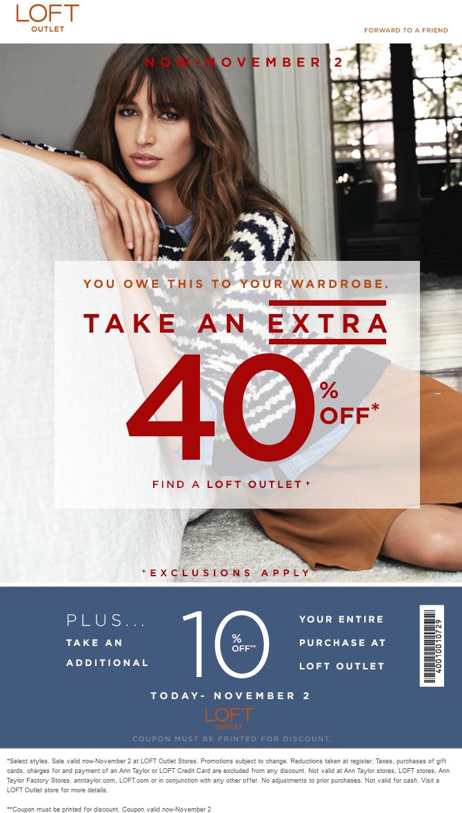 loft outlet store coupons